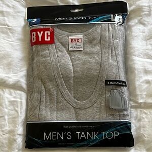 Pack of 3 gray men’s tank tops NIB